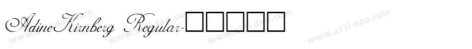 AdineKirnberg Regular字体转换
